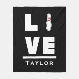 Liebe und Live Tenpin Bowling Bowler Sports Fan Fleecedecke