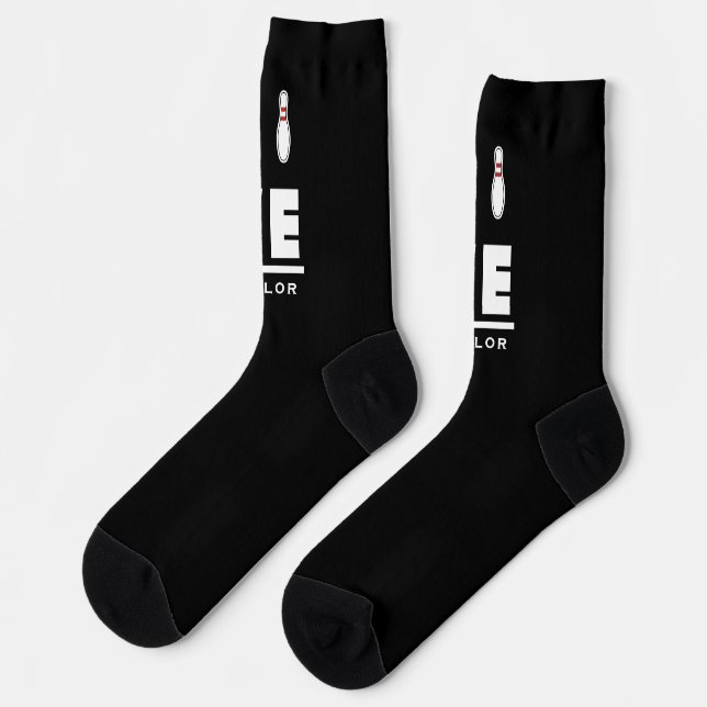 Liebe und Live Tenpin Bowling Bowler Sports Fan Socken (Linkes Detail)