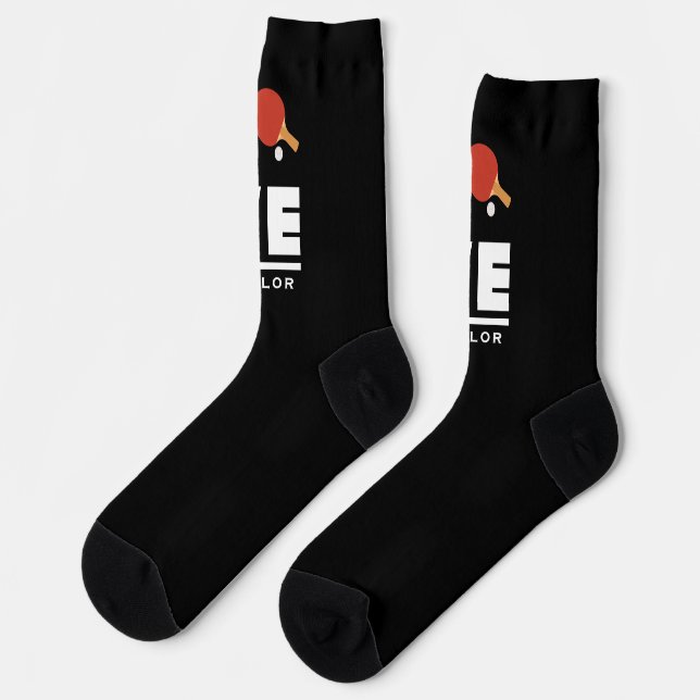 Liebe und Live-Tischtennis Sportfan Individuelle N Socken (Linkes Detail)