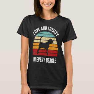 Liebe und Loyalität in jedem Beagle Vintag Retro S T-Shirt