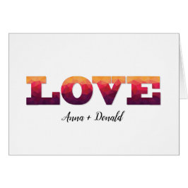 Liebe und Namen der Ehegatten