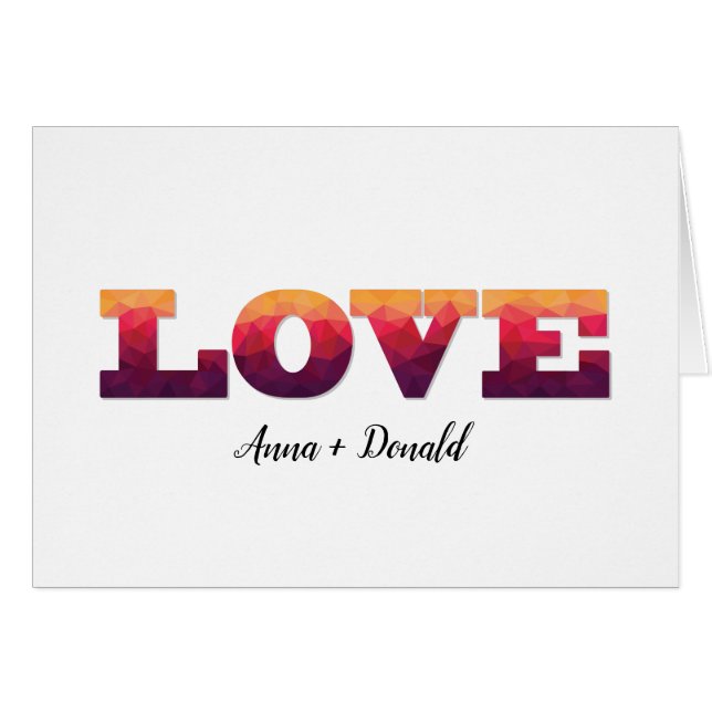 Liebe und Namen der Ehegatten (Vorderseite (Horizontal))