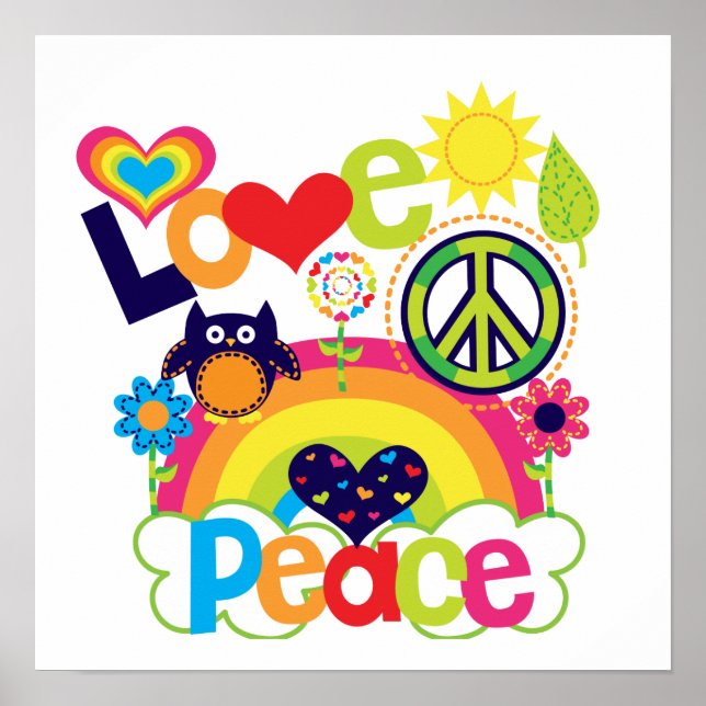 Liebe und Peace Baby Poster (Vorne)