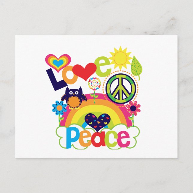 Liebe und Peace Baby Postkarte (Vorderseite)