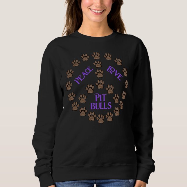 Liebe und Pit Bullen Sweatshirt (Vorderseite)