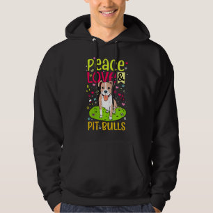 Liebe und Pitbullen, farbenfrohe Haustiere Bully R Hoodie