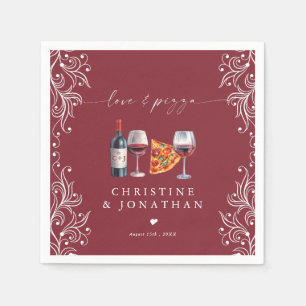 Liebe und Pizza Probe Serviette