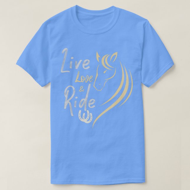 Liebe und Reiten Erwachsene Kinder T-Shirt (Design vorne)