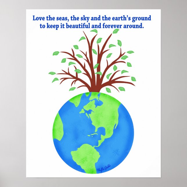 Liebe und Rett der Earth Forever Environment Art Poster (Vorne)