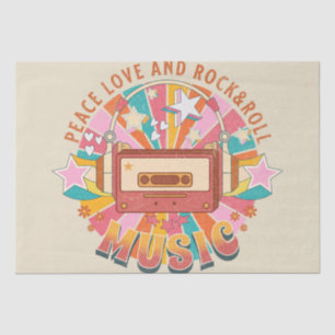 Liebe und Rock & Roll Seidenpapier