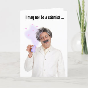 Liebe und Romance Chemistry Scientist Spaß Feiertagskarte