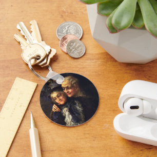 Liebe und Romantik im Vintage-Stil, romantische vi Schlüsselanhänger