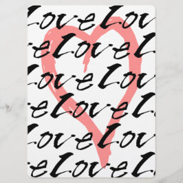 Liebe-und rosa Herz-hübsche Hochzeits-Einladung Einladung