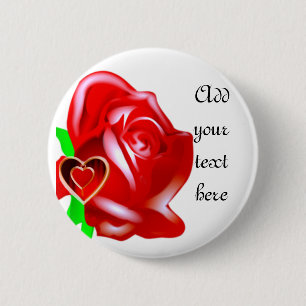 Liebe und Rose_ Button