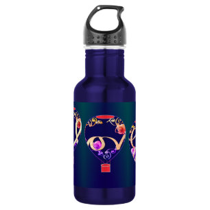 "Liebe" und Rose Heißluftballons Edelstahlflasche