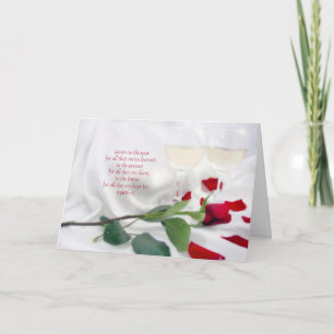 Liebe und Rose Karte