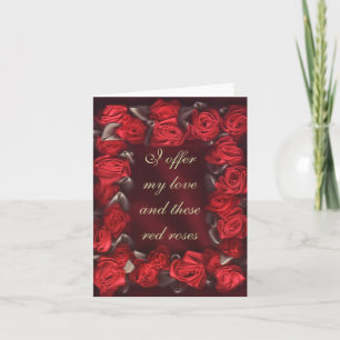 Liebe und rote Rose Karte
