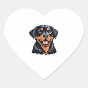 Liebe und Rottweiler Hugs Pawsitiv Unglaublich wit Herz-Aufkleber