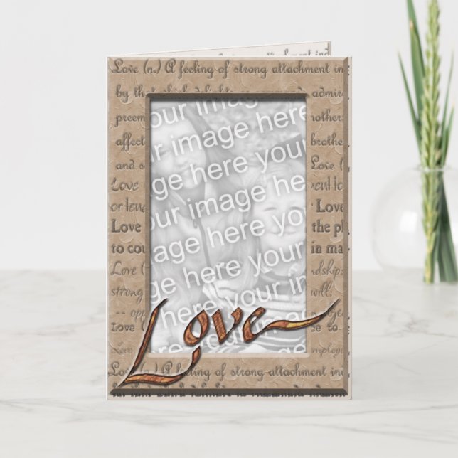 Liebe und schätzen Foto Karte (Vorderseite)
