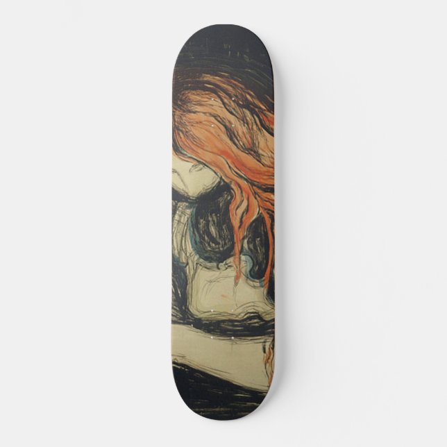 Liebe und Schmerzen (The Vampire) (von Edvard Munc Skateboard (Vorderseite)