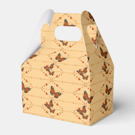 Liebe und Schmetterlinge in Orange Geschenkschachtel