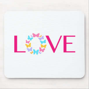 Liebe und Schmetterlinge Maus Pad Mousepad