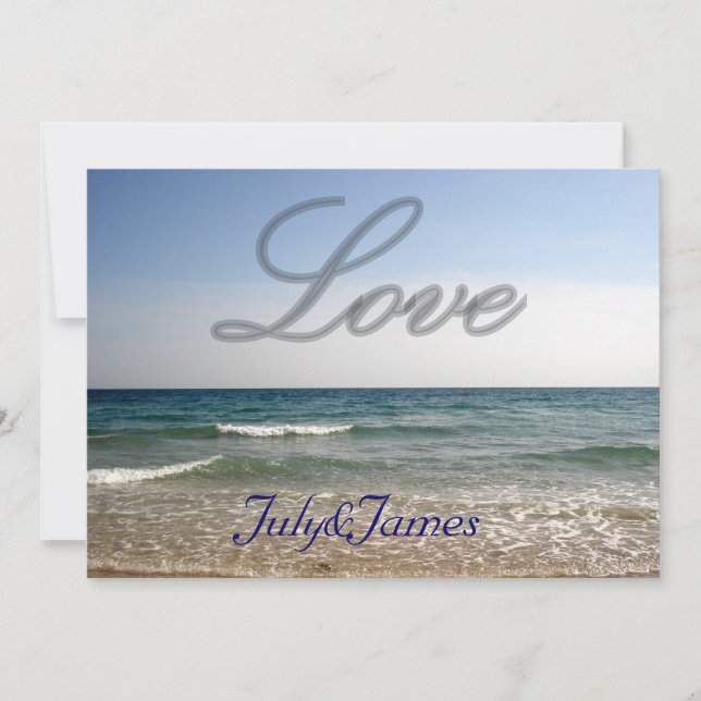 Liebe und See Einladung (Vorderseite)