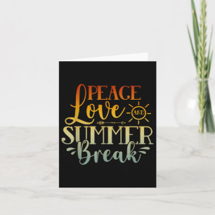Liebe und Sommerpause Ende des Schuljahres Karte