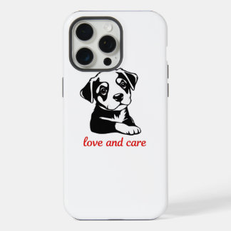Liebe und Sorgfalt Welpe iPhone 15 Pro Max Hülle