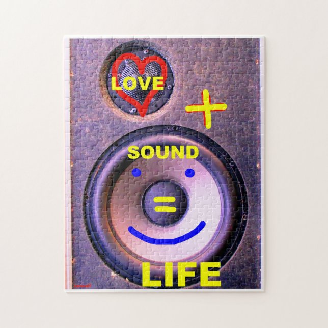 LIEBE und SOUND sind LIFE - Puzzle (Vertikal)