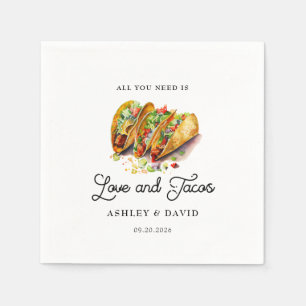 Liebe und Tacos   Engagement Serviette