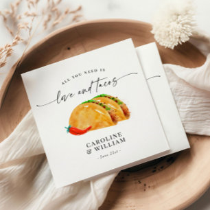 Liebe und Tacos Probe Dinner Serviette