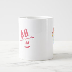 Liebe und Tasse eines Hundes