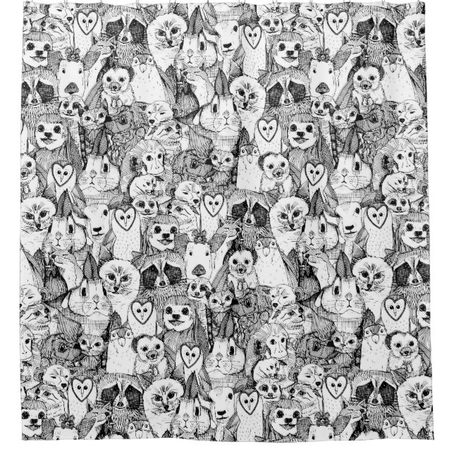 Liebe und Umarmung Duschvorhang (Vorderseite)