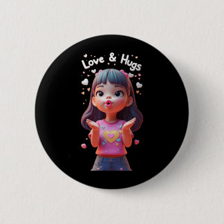 Liebe und Umarmungen Lustiges Unisex Design für Mä Button