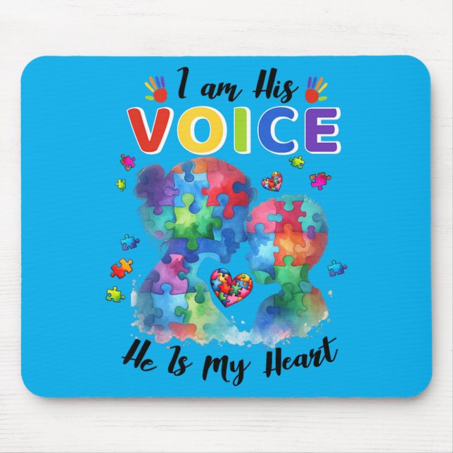 Liebe und Unterstützung Au Bewusstsein Mutter Sohn Mousepad (Vorne)