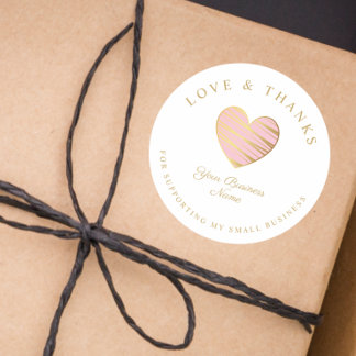 Liebe und Unterstützung für kleine Unternehmen Runder Aufkleber