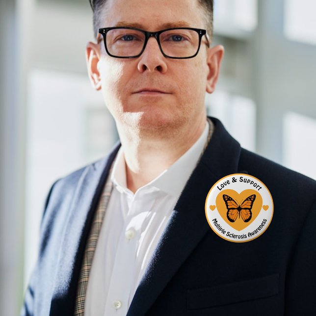 Liebe und Unterstützung Multiple Sklerose Bewussts Button (Von Creator hochgeladen)