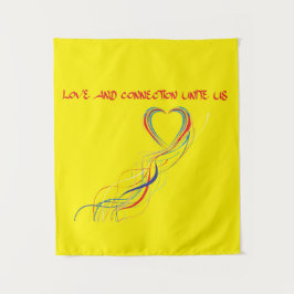 Liebe und Verbindungsdesign feiern Wandteppich