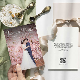 Liebe und vielen Dank an Foto Wedding QR Code Viel Dankeskarte