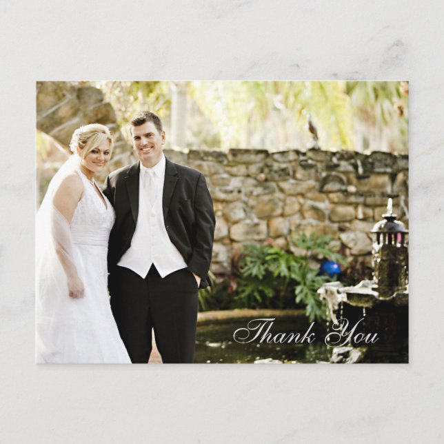 Liebe und vielen Dank an Script Wedding Vielen Dan Postkarte (Vorderseite)