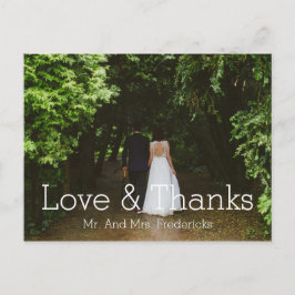 Liebe und vielen Dank an Simple Wedding Foto Viele Postkarte