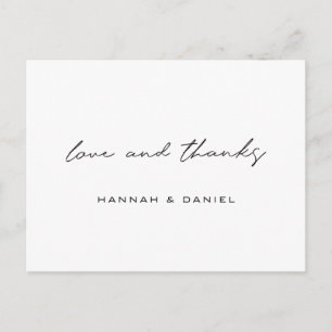 Liebe und vielen Dank für die einfache Hochzeit Postkarte
