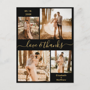 Liebe und vielen Dank für die Hochzeit von Foto Co Postkarte