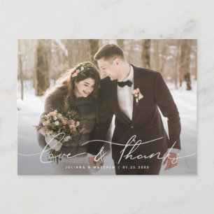 Liebe und vielen Dank für die Lässige Script-Hochz Postkarte