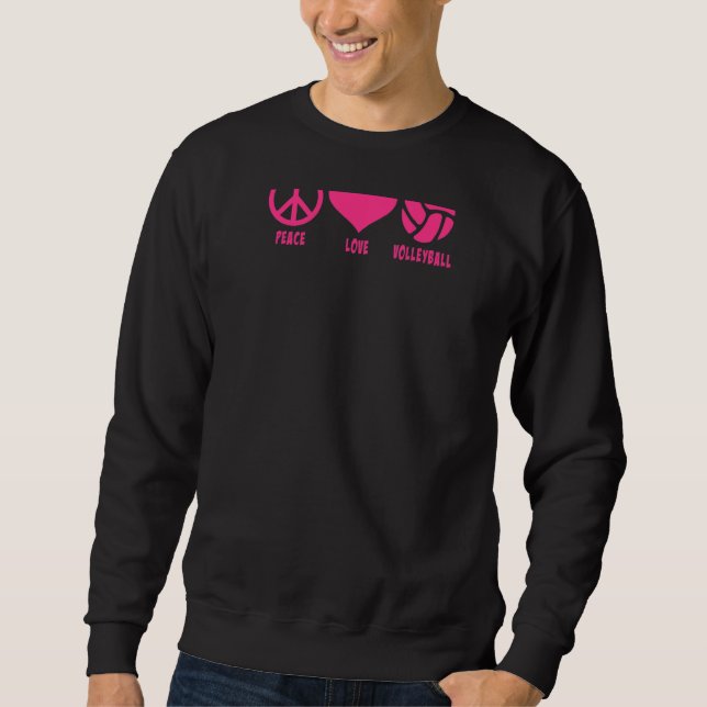 Liebe und Volleyball Sweatshirt (Vorderseite)