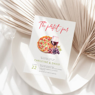 Liebe und Wein Perfektes Paar Couples-Shower Einladung