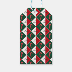 Liebe und Zuckerstangen Geschenkanhänger