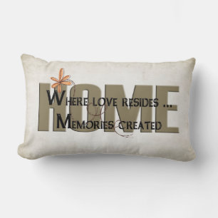 Liebe und Zuhause Lendenkissen