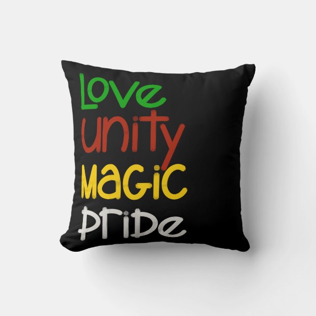 Liebe Unity Magic Prix Black Kissen (Vorderseite)